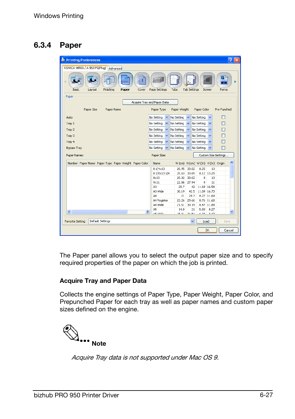 4 paper, Acquire tray and paper data | Konica Minolta bizhub PRO 950 User Manual | Page 91 / 160