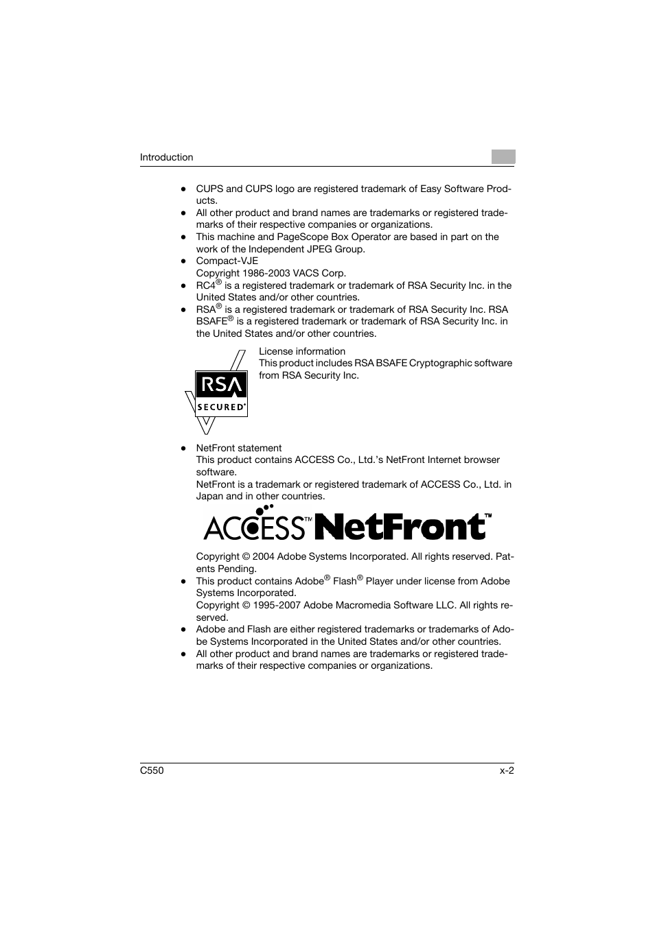 Konica Minolta bizhub C550 User Manual | Page 3 / 427