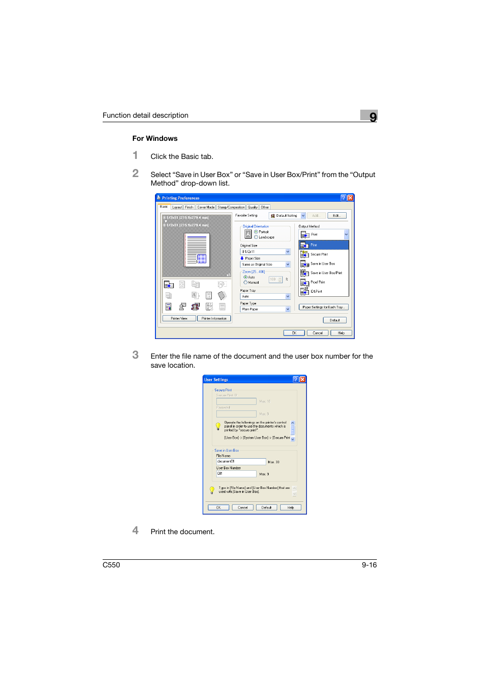 For windows, For windows -16 | Konica Minolta bizhub C550 User Manual | Page 315 / 427