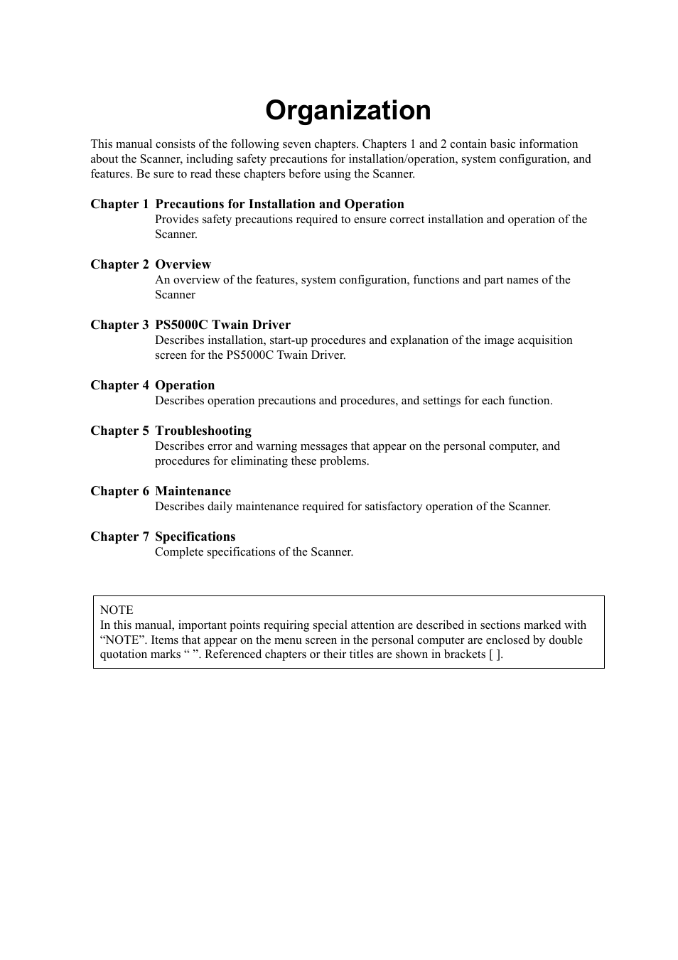 Organization | Konica Minolta PS5000C User Manual | Page 13 / 74