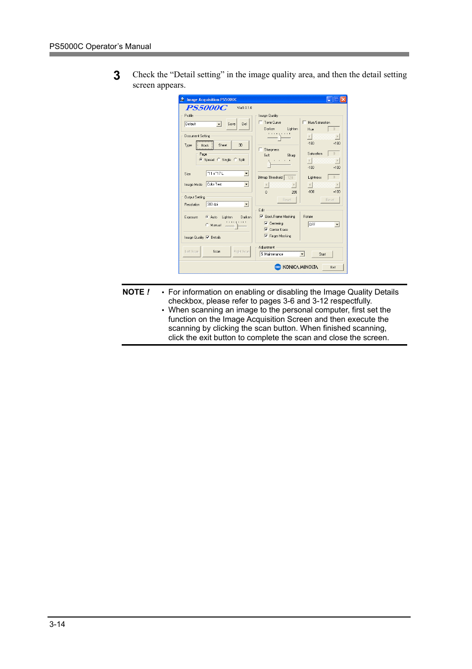 Konica Minolta PS5000C User Manual | Page 40 / 74