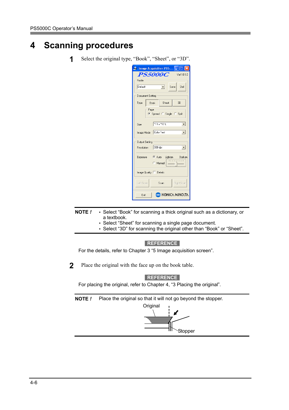 4 scanning procedures | Konica Minolta PS5000C User Manual | Page 52 / 74