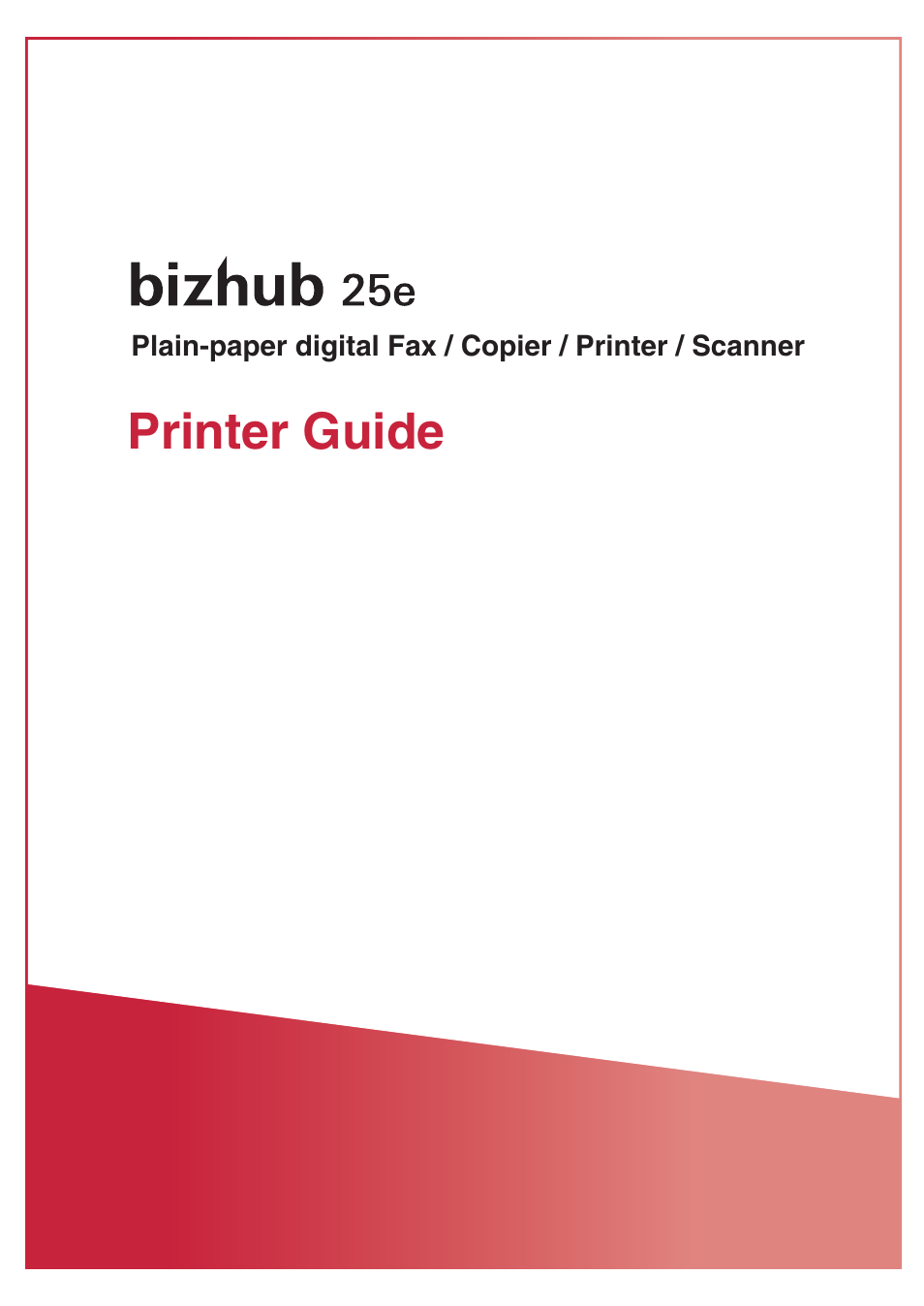 Konica Minolta bizhub 25e User Manual | 120 pages