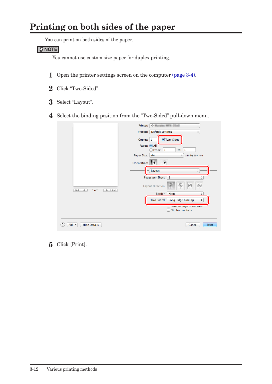 Printing on both sides of the paper, Printing on both sides of the paper -12 | Konica Minolta bizhub 25e User Manual | Page 79 / 120