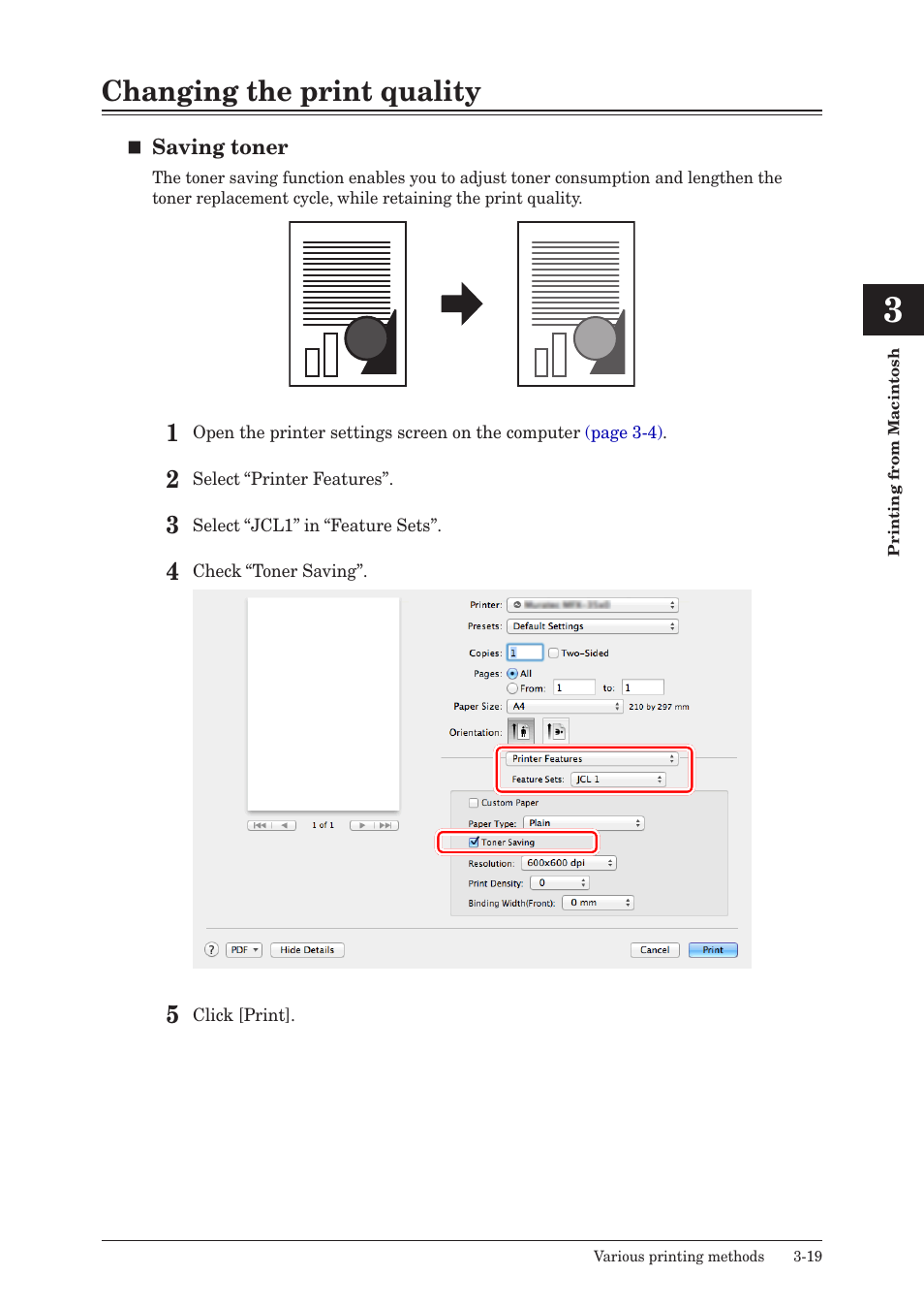 Changing the print quality, Changing the print quality -19 | Konica Minolta bizhub 25e User Manual | Page 86 / 120