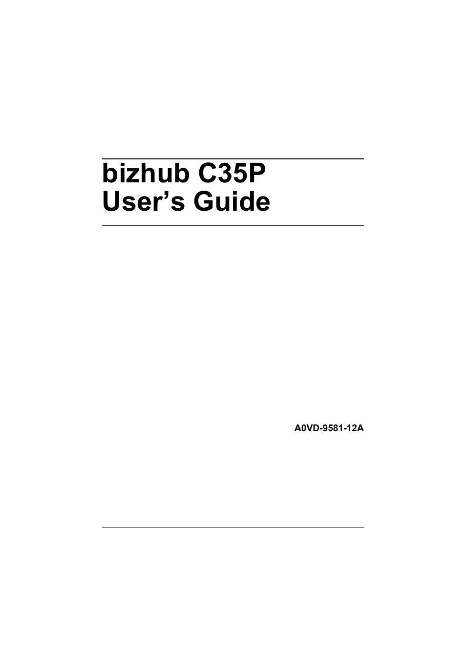 Konica Minolta bizhub C35P User Manual | 280 pages