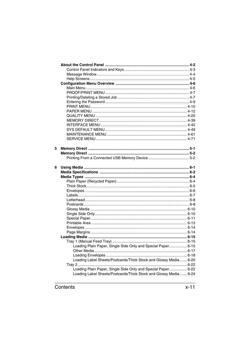 Contents x-11 | Konica Minolta bizhub C35P User Manual | Page 12 / 280