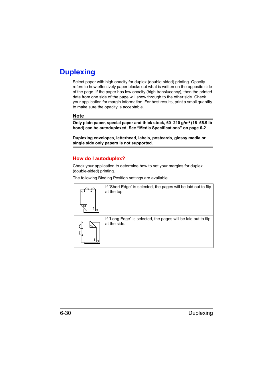 Duplexing, Duplexing -30, Duplexing 6-30 | Konica Minolta bizhub C35P User Manual | Page 149 / 280