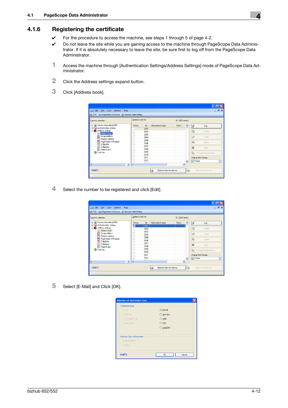 6 registering the certificate, Registering the certificate -12 | Konica Minolta bizhub Secure User Manual | Page 159 / 185