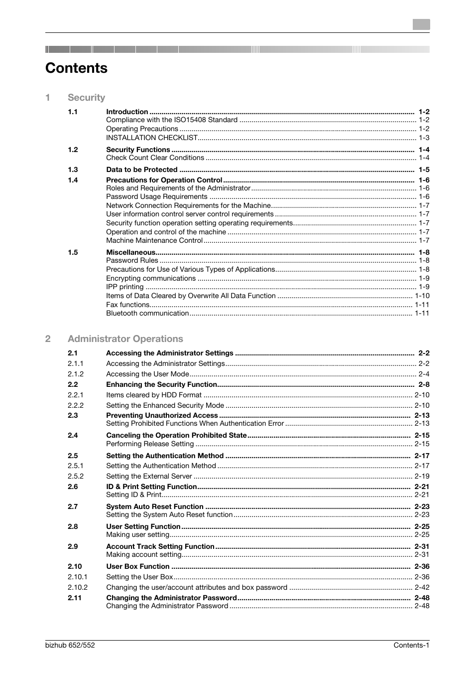 Konica Minolta bizhub Secure User Manual | Page 2 / 185