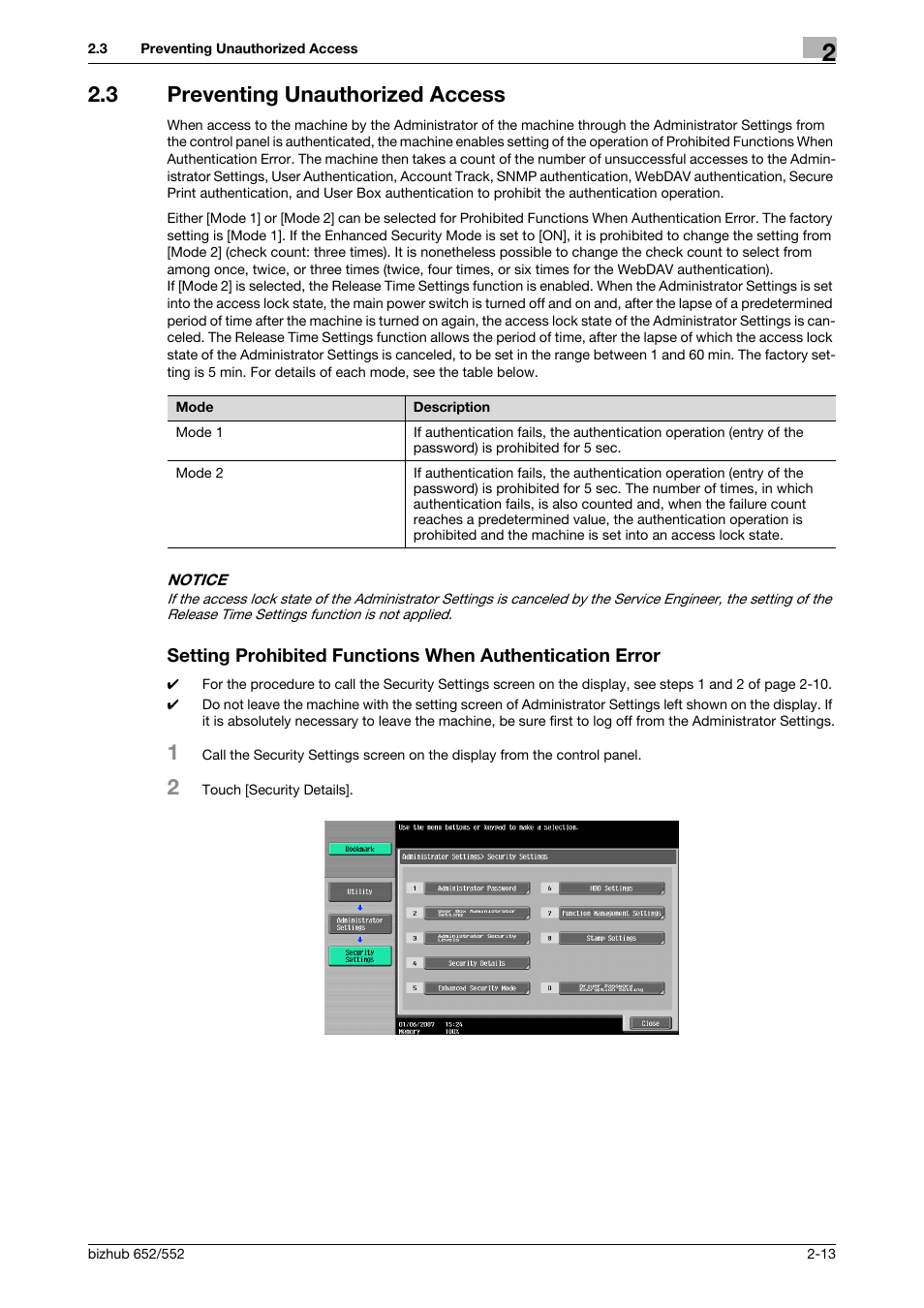 3 preventing unauthorized access | Konica Minolta bizhub Secure User Manual | Page 28 / 185