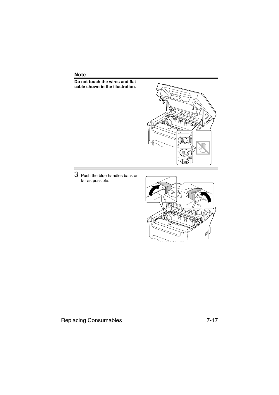 Replacing consumables 7-17 | Konica Minolta magicolor 1680MF User Manual | Page 102 / 169