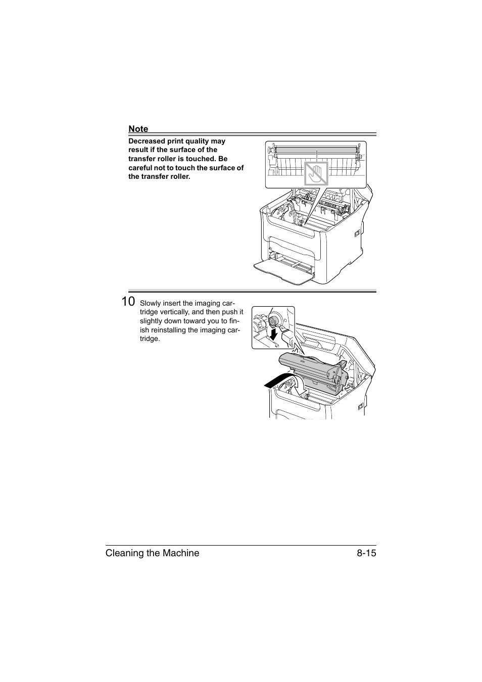 Cleaning the machine 8-15 | Konica Minolta magicolor 1680MF User Manual | Page 124 / 169