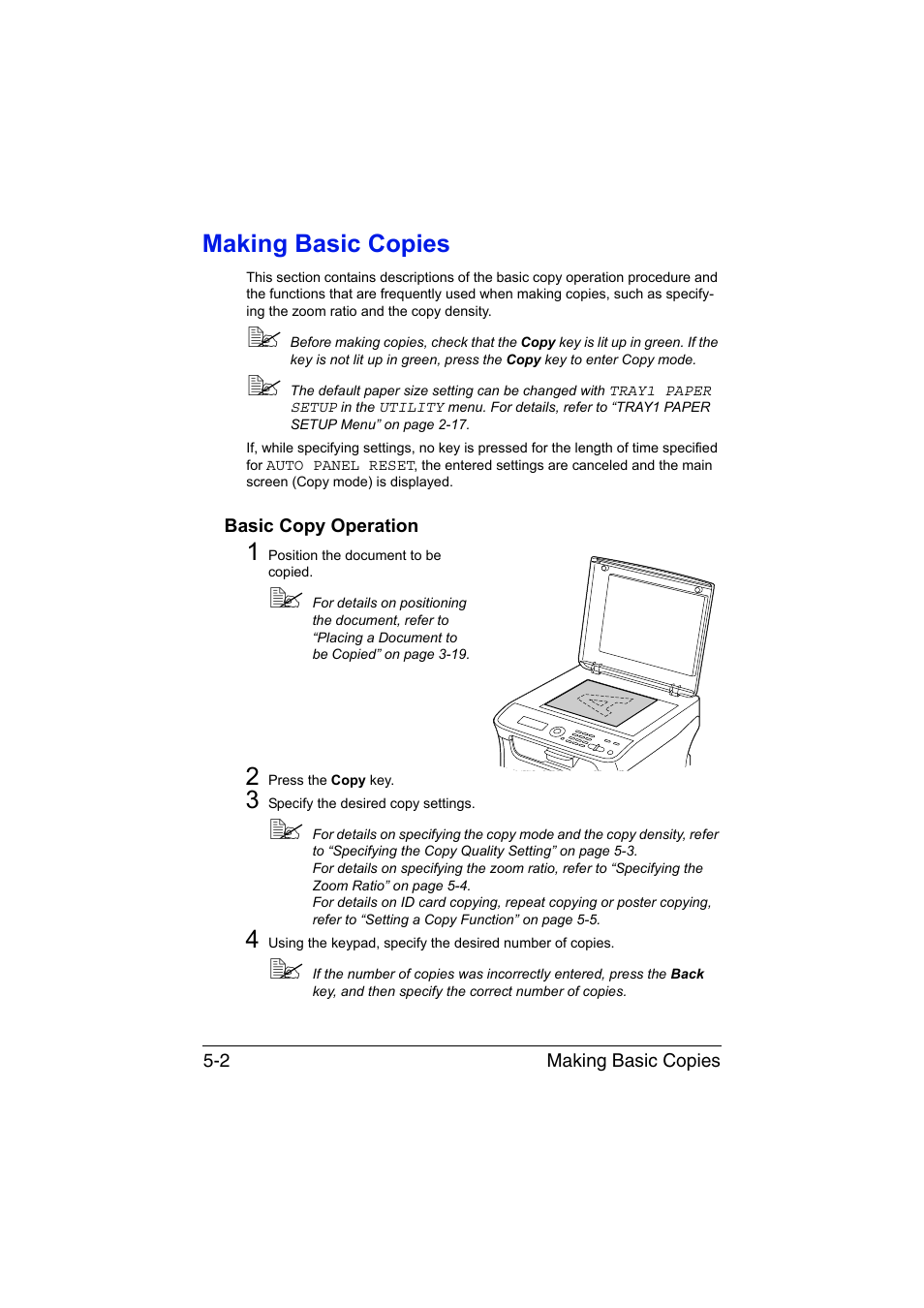 Making basic copies, Basic copy operation, Making basic copies -2 | Basic copy operation -2 | Konica Minolta magicolor 1680MF User Manual | Page 71 / 169