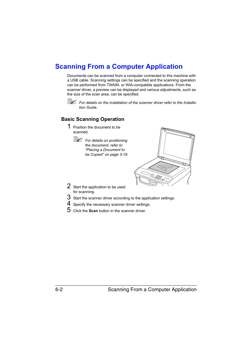 Scanning from a computer application, Basic scanning operation, Scanning from a computer application -2 | Basic scanning operation -2 | Konica Minolta magicolor 1680MF User Manual | Page 79 / 169