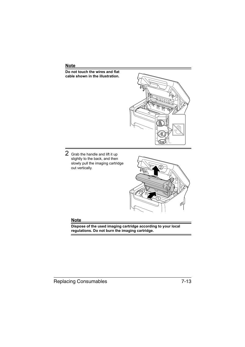 Replacing consumables 7-13 | Konica Minolta magicolor 1680MF User Manual | Page 98 / 169