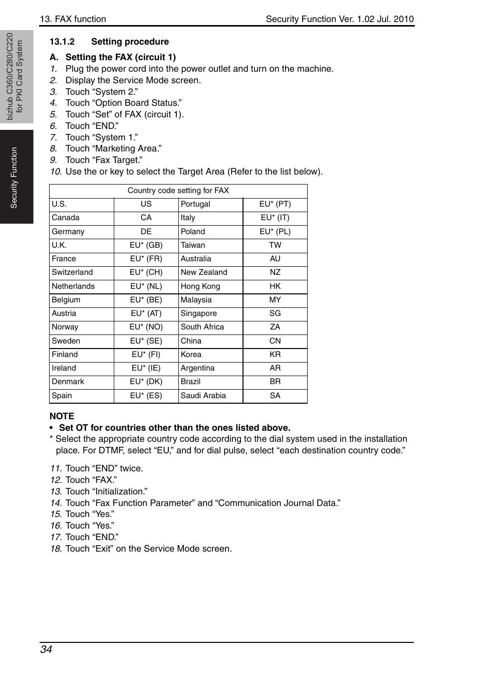 2 setting procedure, Setting procedure | Konica Minolta BIZHUB C360 User Manual | Page 38 / 41