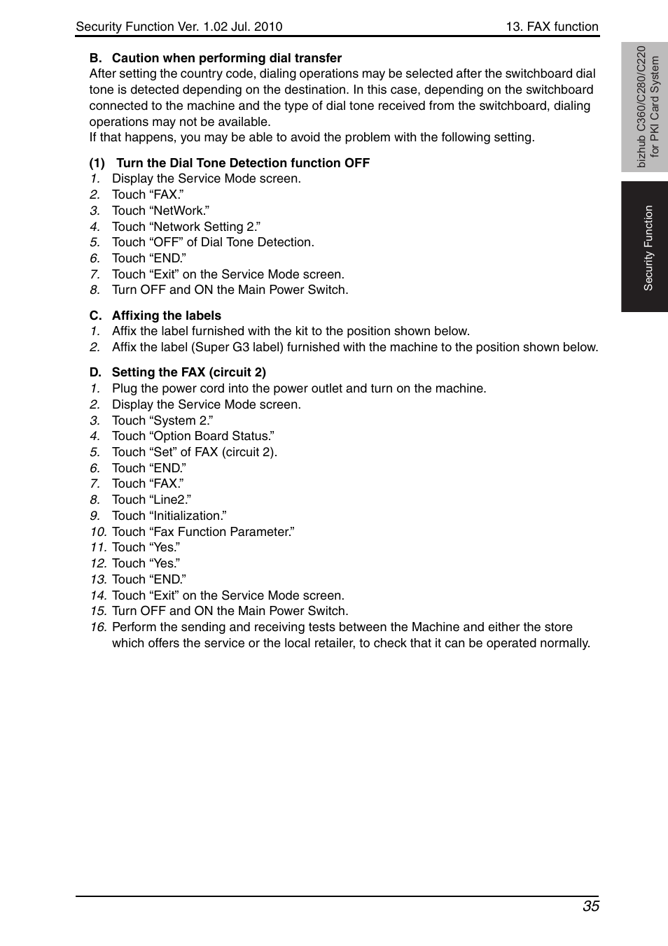 Konica Minolta BIZHUB C360 User Manual | Page 39 / 41