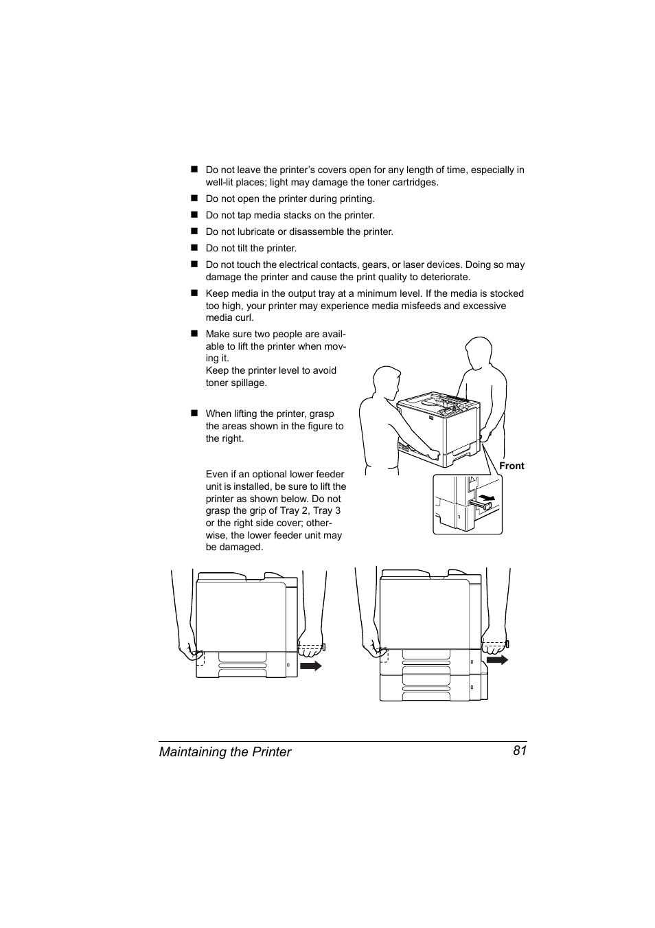 Maintaining the printer 81 | Konica Minolta Magicolor 5430 User Manual | Page 89 / 152