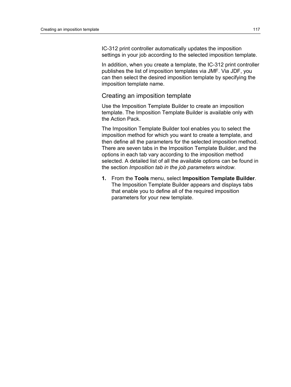 Creating an imposition template | Konica Minolta bizhub PRESS C1100 User Manual | Page 127 / 265