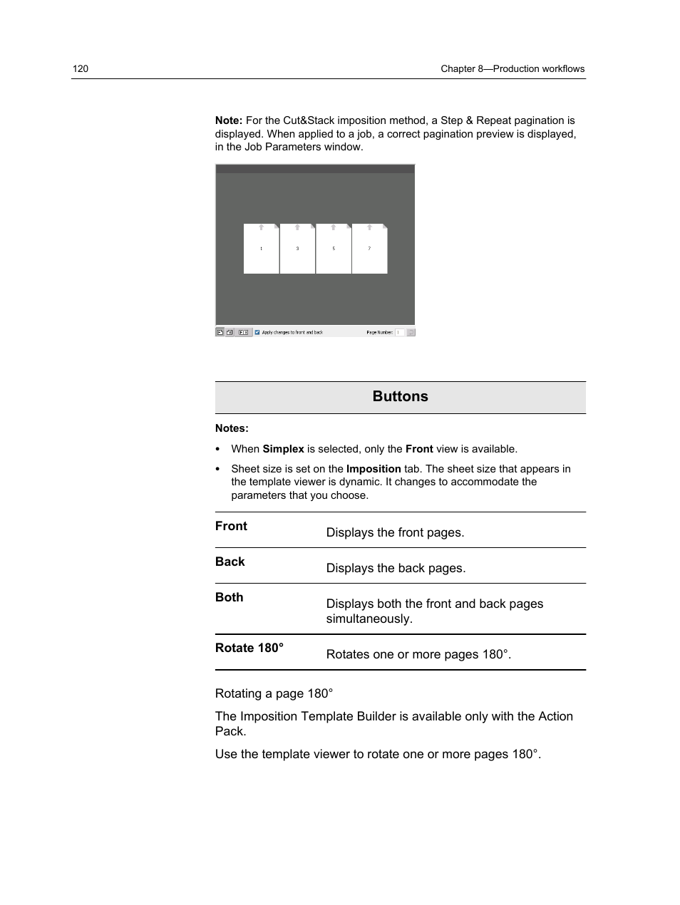 Buttons | Konica Minolta bizhub PRESS C1100 User Manual | Page 130 / 265