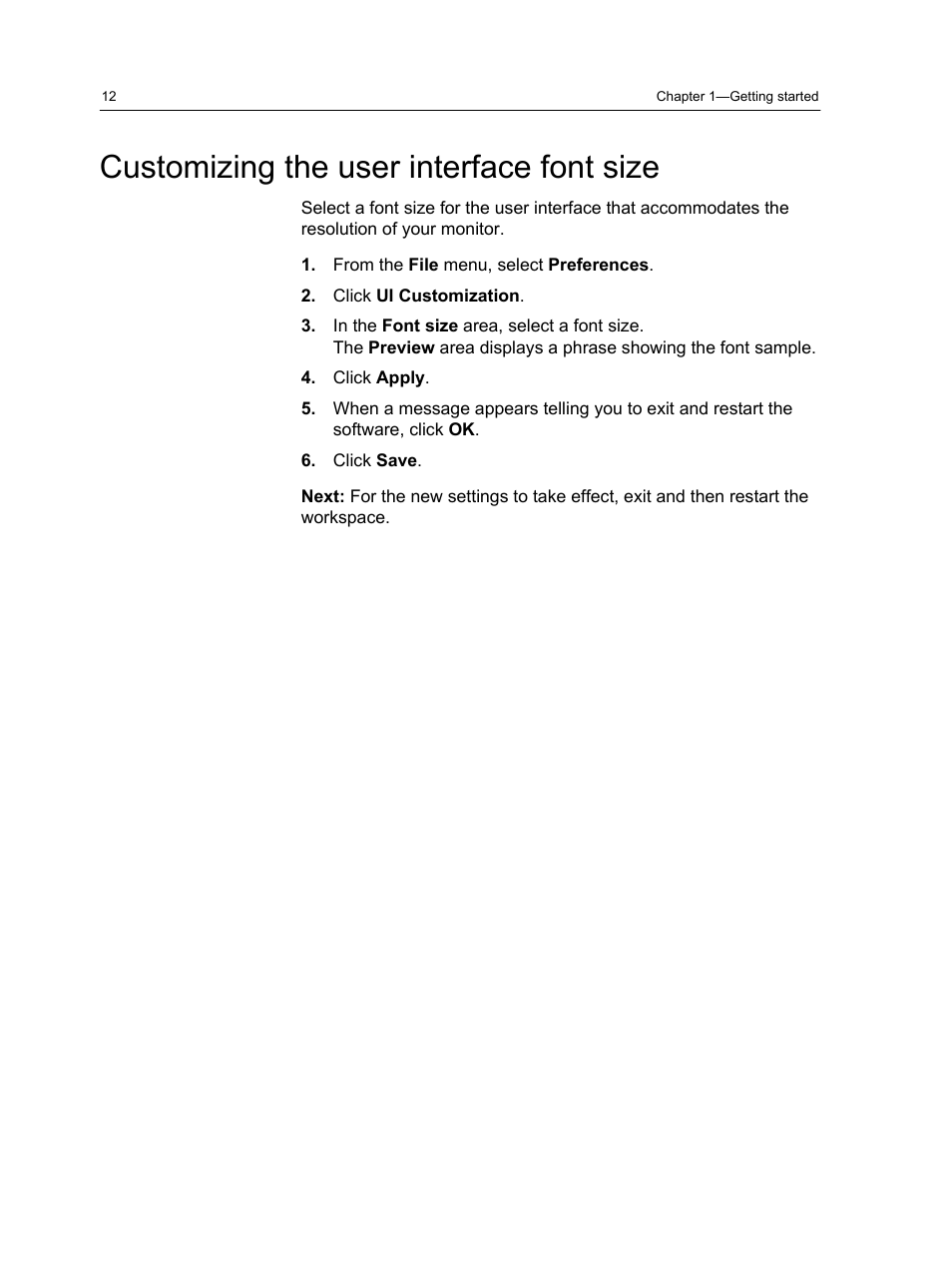 Customizing the user interface font size | Konica Minolta bizhub PRESS C1100 User Manual | Page 22 / 265