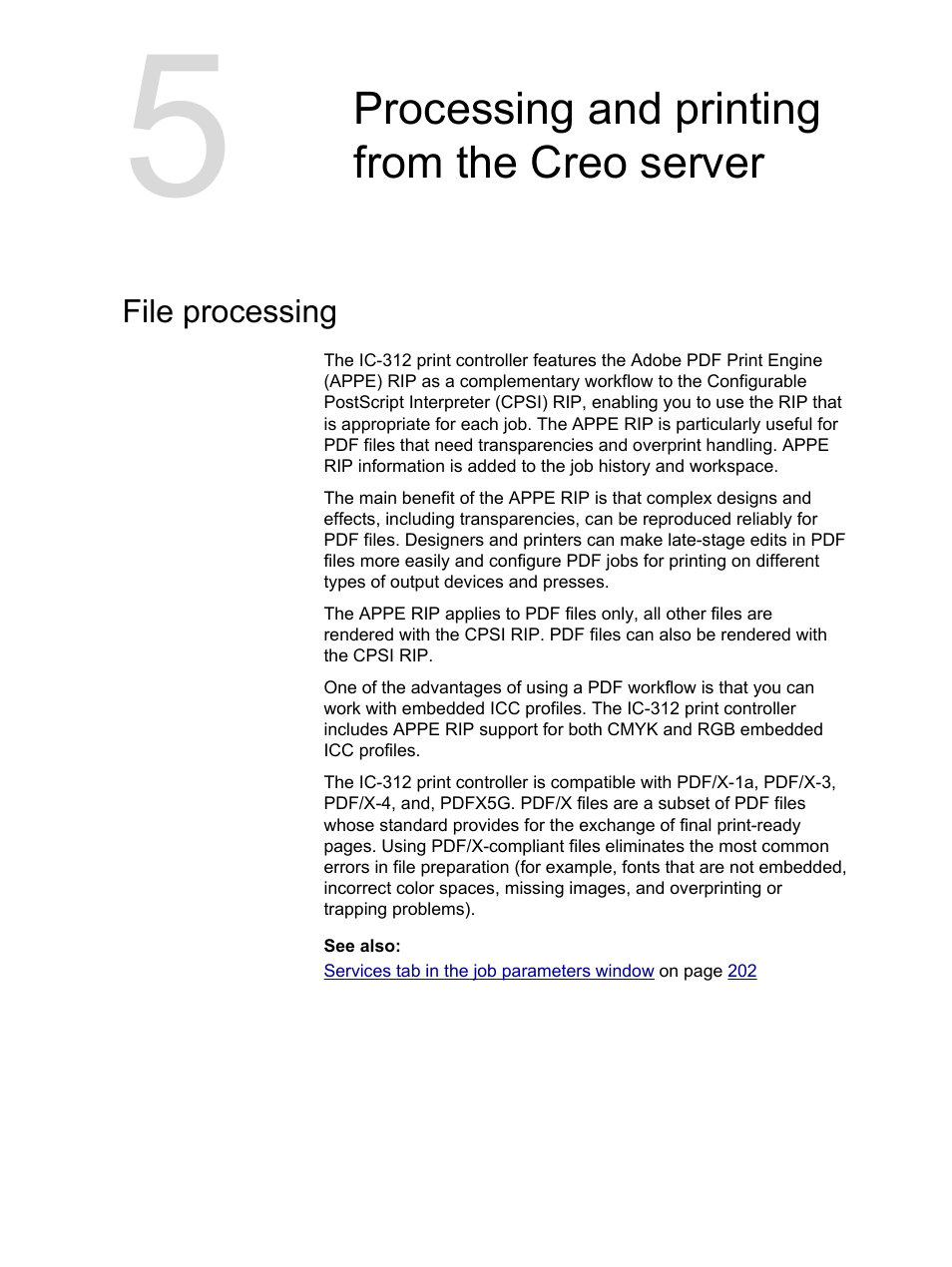 Processing and printing from the creo server, File processing | Konica Minolta bizhub PRESS C1100 User Manual | Page 65 / 265