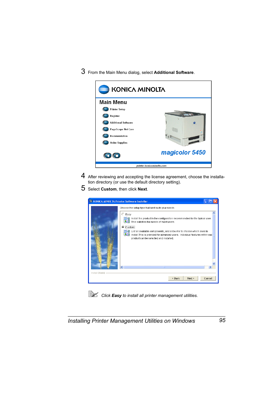 Konica Minolta Magicolor 5450 User Manual | Page 111 / 258