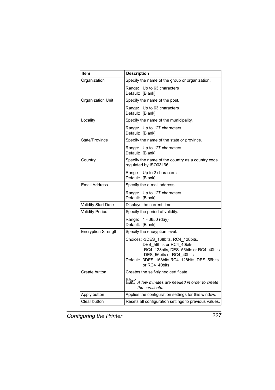 Configuring the printer 227 | Konica Minolta Magicolor 5450 User Manual | Page 243 / 258