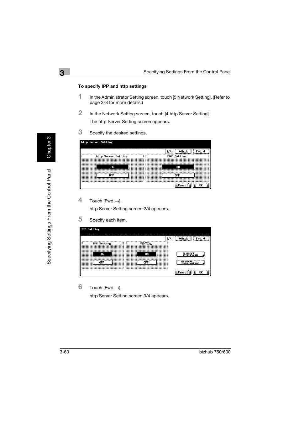 To specify ipp and http settings, To specify ipp and http settings -60 | Konica Minolta bizhub 750 User Manual | Page 181 / 394