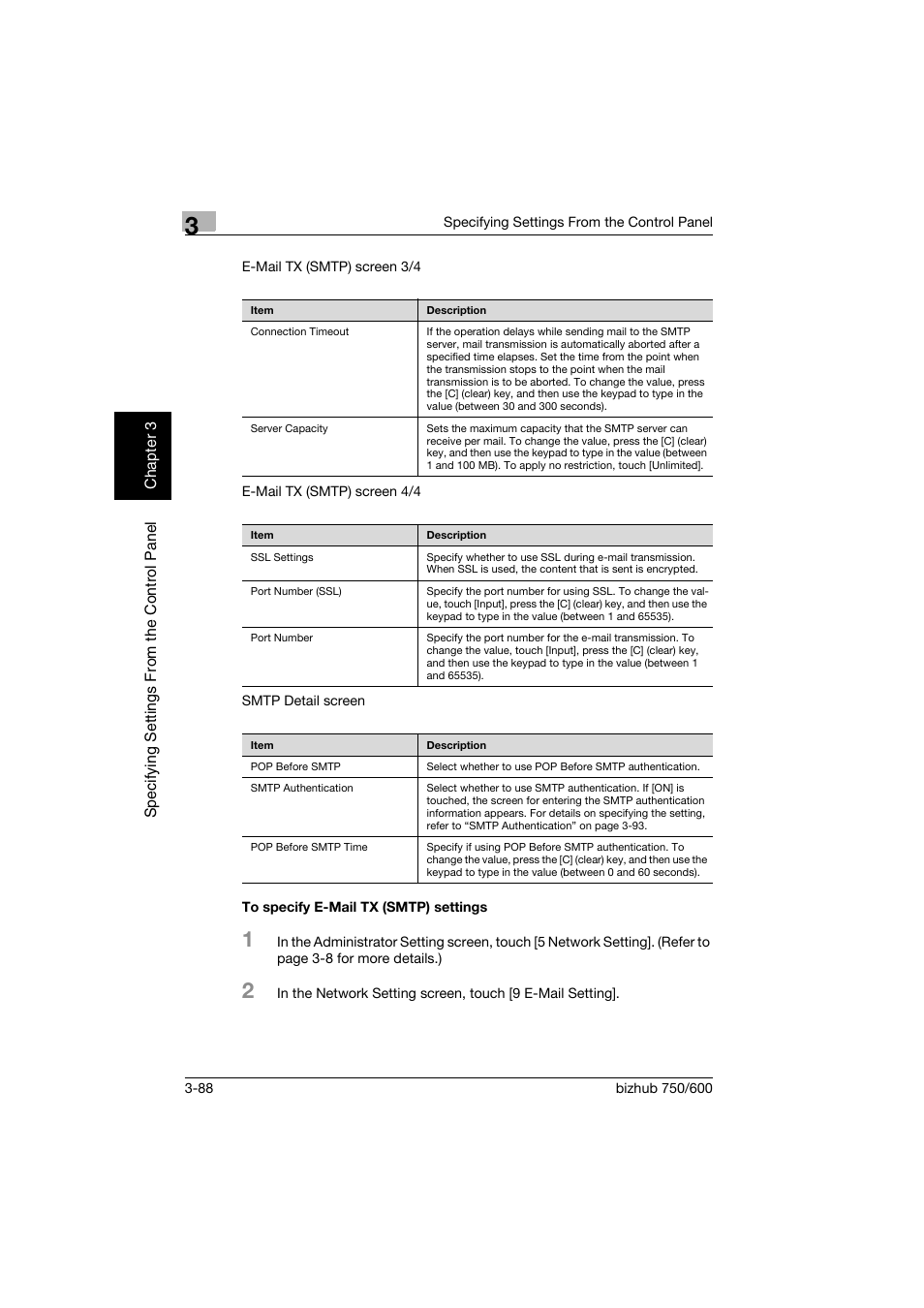 To specify e-mail tx (smtp) settings, To specify e-mail tx (smtp) settings -88 | Konica Minolta bizhub 750 User Manual | Page 209 / 394