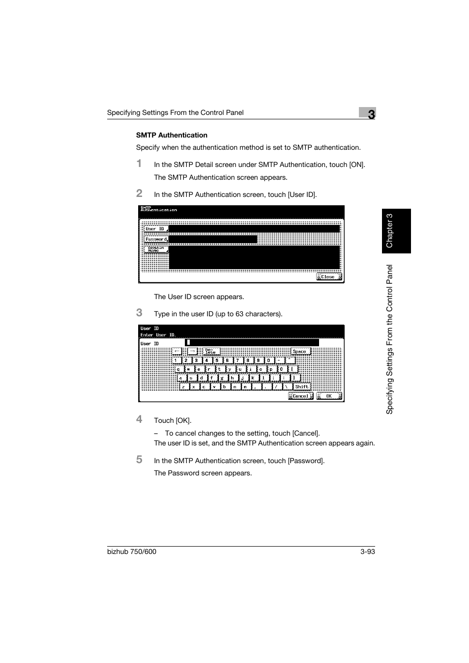 Smtp authentication, Smtp authentication -93 | Konica Minolta bizhub 750 User Manual | Page 214 / 394