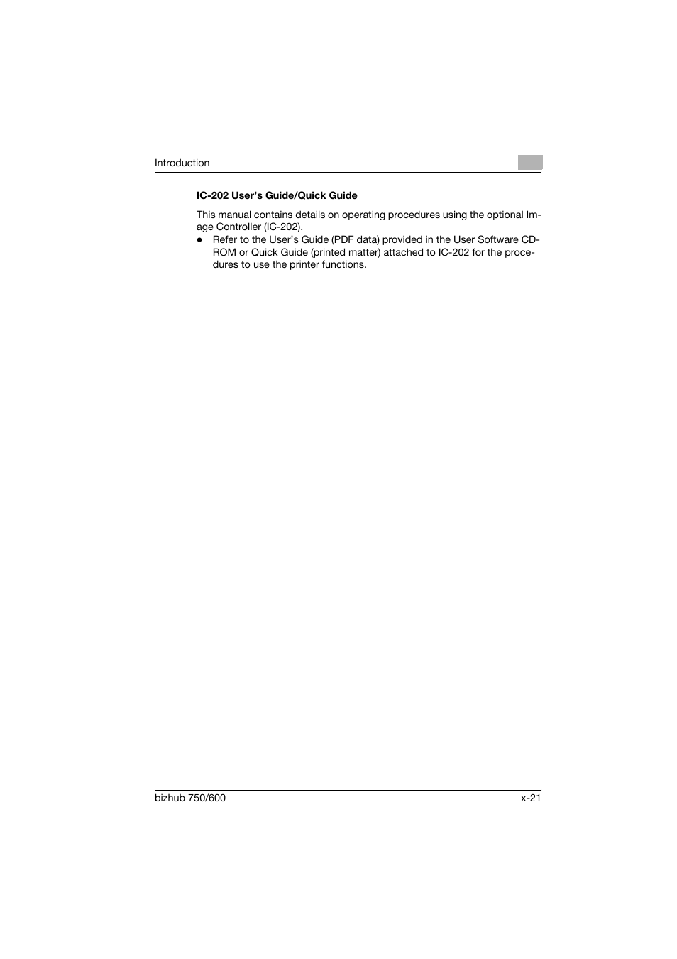 Ic-202 user’s guide/quick guide | Konica Minolta bizhub 750 User Manual | Page 22 / 394