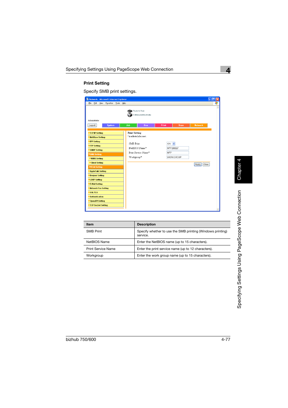 Print setting, Print setting -77 | Konica Minolta bizhub 750 User Manual | Page 344 / 394