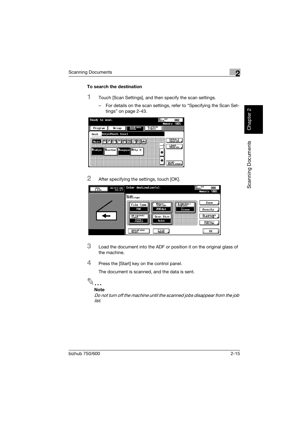 To search the destination, To search the destination -15 | Konica Minolta bizhub 750 User Manual | Page 50 / 394