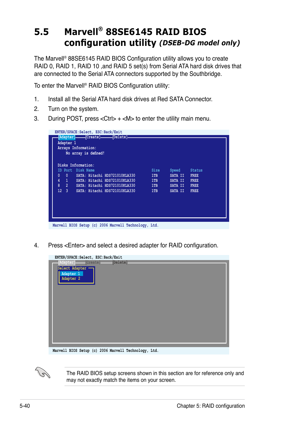 5 marvell, Dseb-dg model only) | Asus DSEB-DG/SAS User Manual | Page 146 / 202