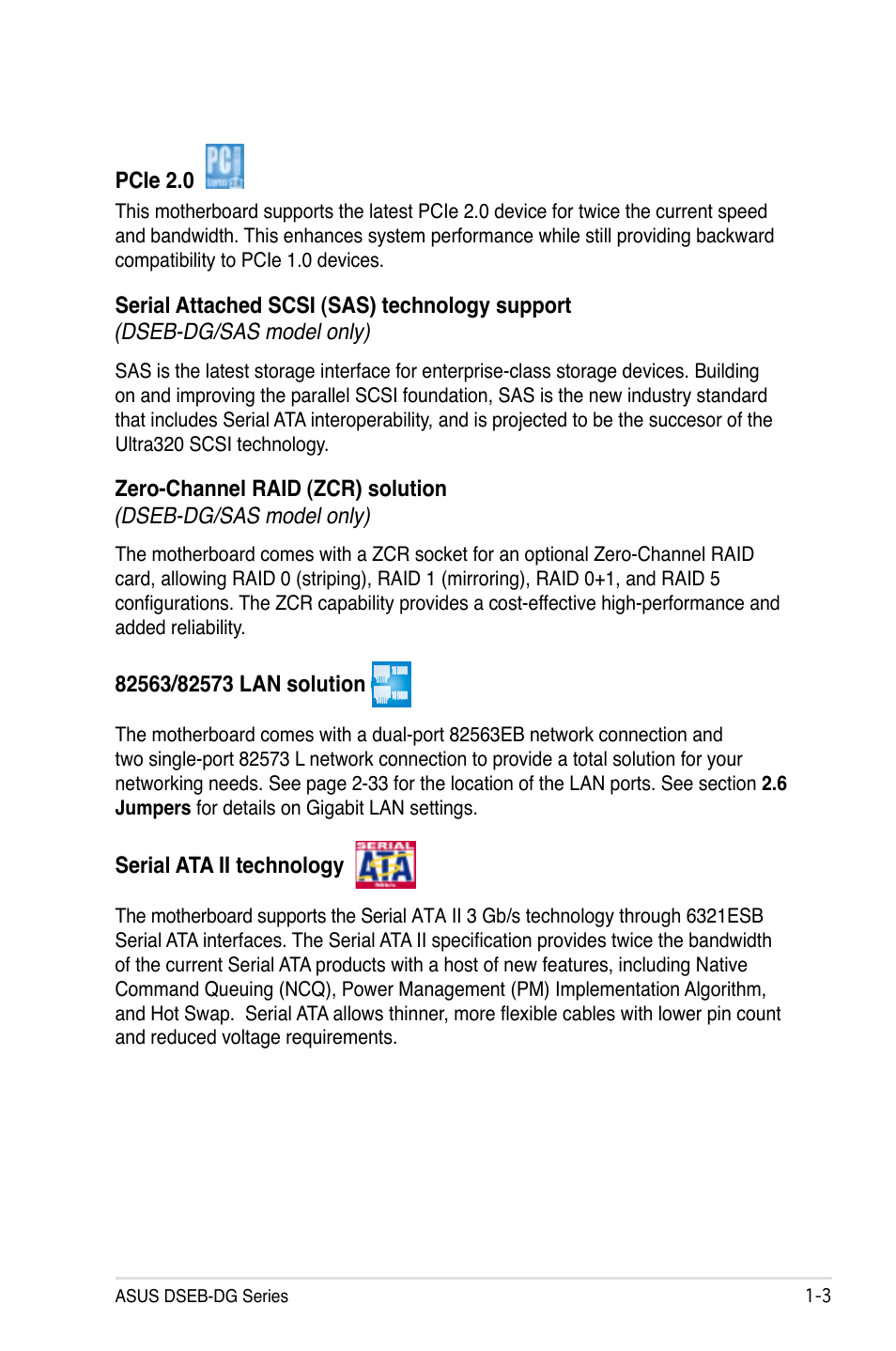 Asus DSEB-DG/SAS User Manual | Page 17 / 202