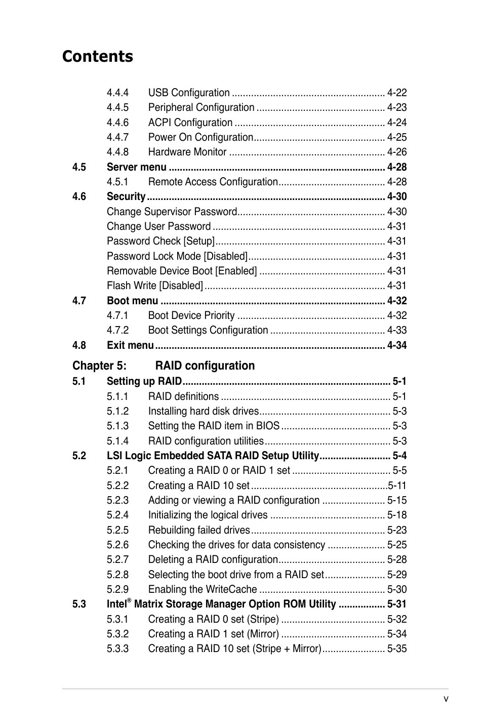 Asus DSEB-DG/SAS User Manual | Page 5 / 202