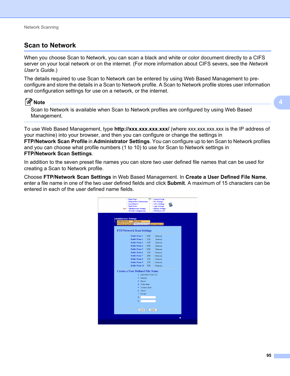 Scan to network, 4scan to network | Konica Minolta bizhub 20 User Manual | Page 103 / 227