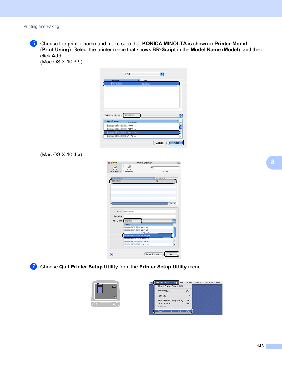 Mac os x 10.4.x) | Konica Minolta bizhub 20 User Manual | Page 151 / 227