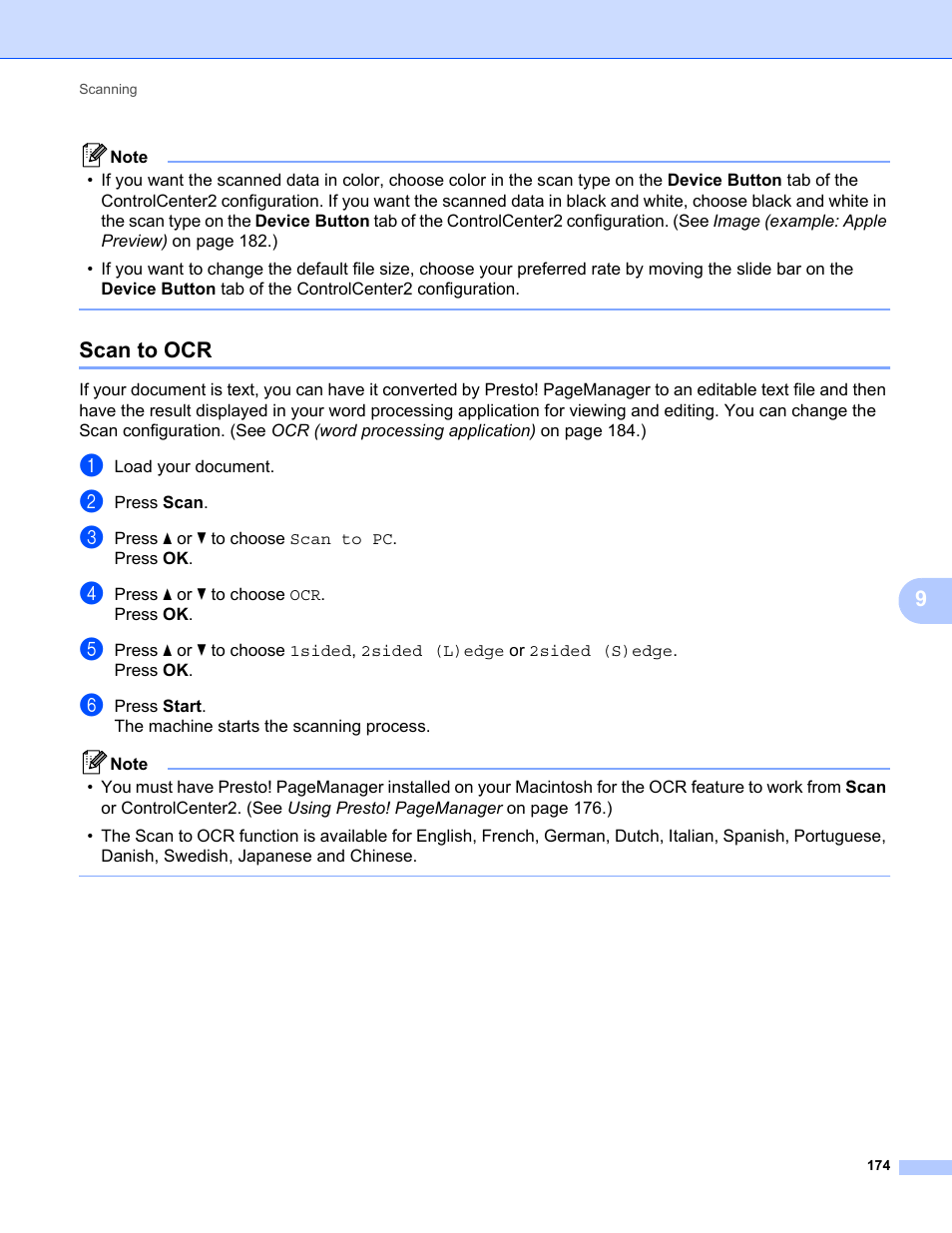 Scan to ocr | Konica Minolta bizhub 20 User Manual | Page 182 / 227