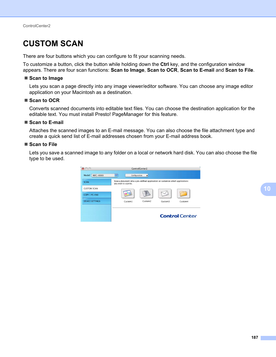 Custom scan | Konica Minolta bizhub 20 User Manual | Page 195 / 227