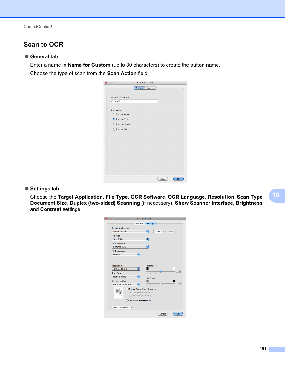 Scan to ocr, 10 scan to ocr | Konica Minolta bizhub 20 User Manual | Page 199 / 227