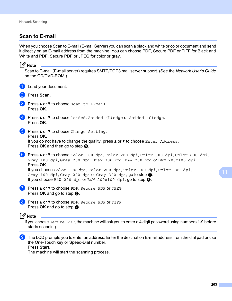 Scan to e-mail | Konica Minolta bizhub 20 User Manual | Page 211 / 227