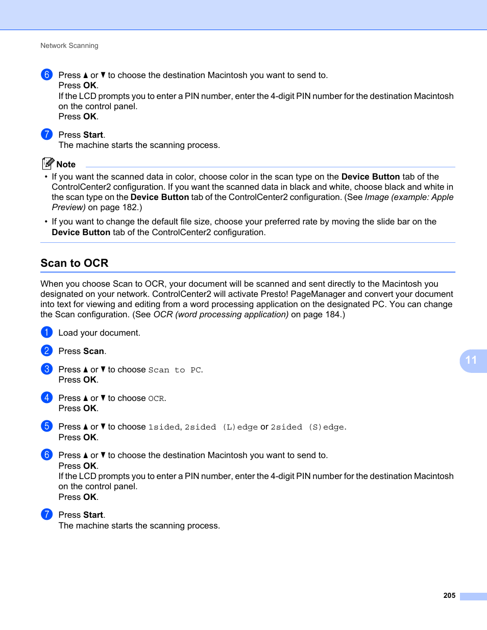 Scan to ocr | Konica Minolta bizhub 20 User Manual | Page 213 / 227