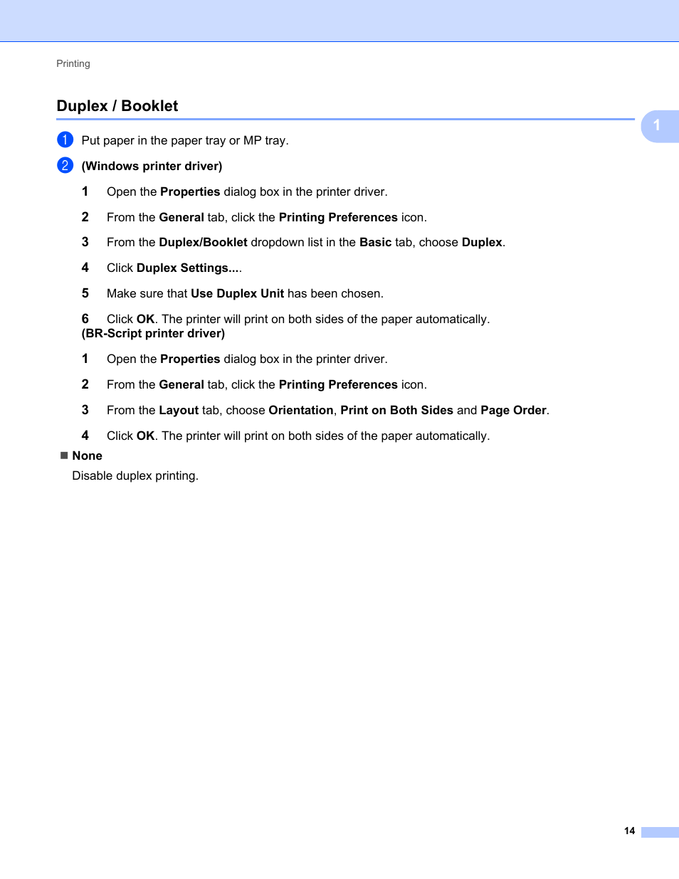 Duplex / booklet, 1duplex / booklet | Konica Minolta bizhub 20 User Manual | Page 22 / 227