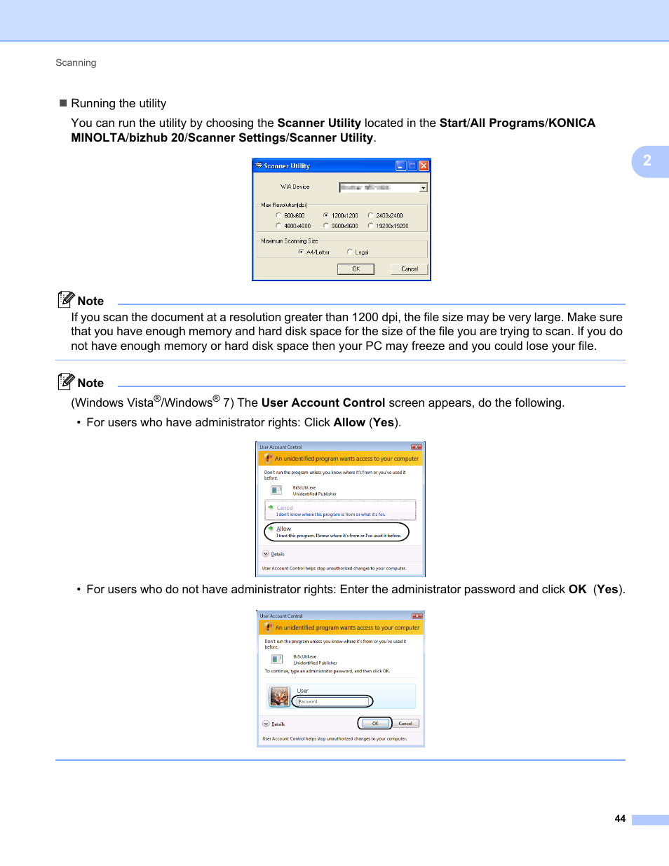 Windows | Konica Minolta bizhub 20 User Manual | Page 52 / 227