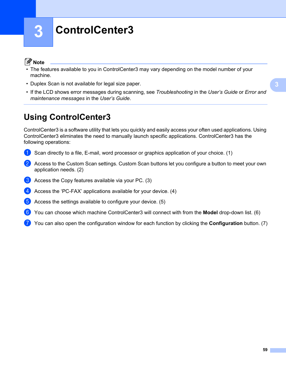 3 controlcenter3, Using controlcenter3, Controlcenter3 | Konica Minolta bizhub 20 User Manual | Page 67 / 227