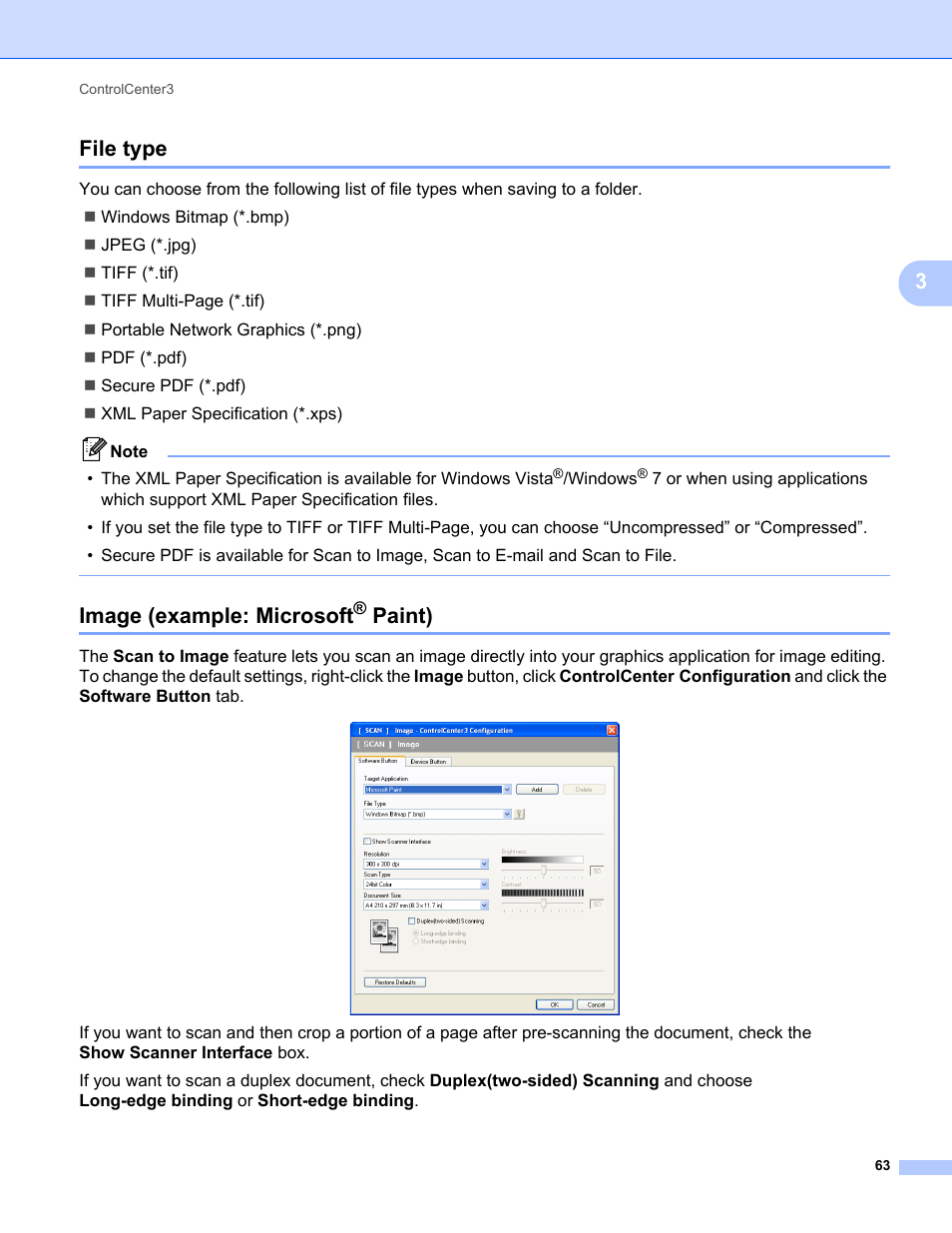 File type, Image (example: microsoft® paint), File type image (example: microsoft | Paint), Image (example: microsoft, 3file type | Konica Minolta bizhub 20 User Manual | Page 71 / 227