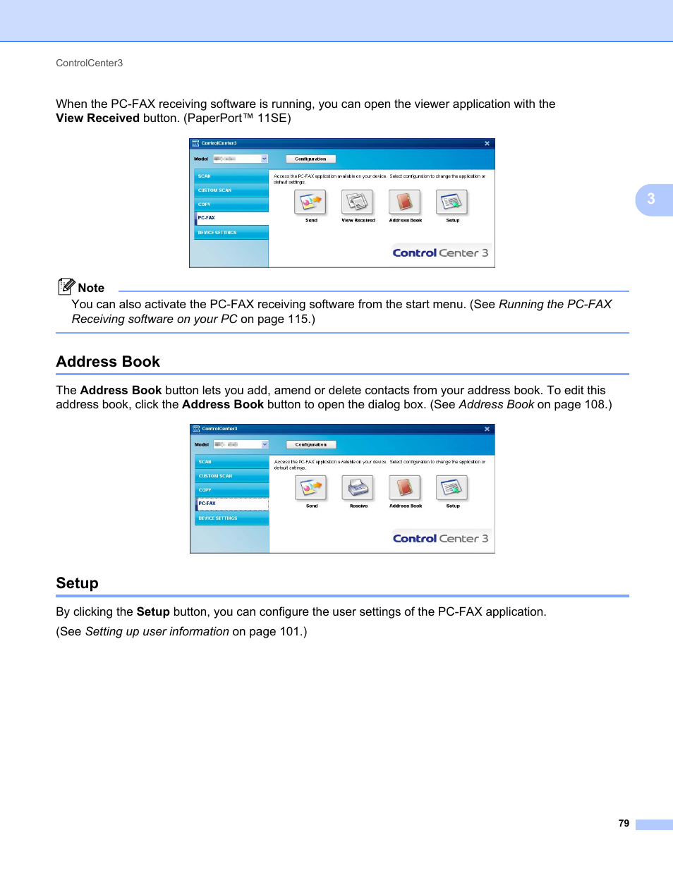 Address book, Setup, Address book setup | Konica Minolta bizhub 20 User Manual | Page 87 / 227